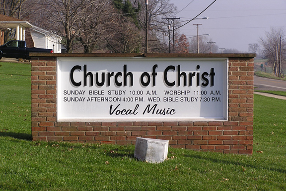 Hanoverton Church of Christ sign